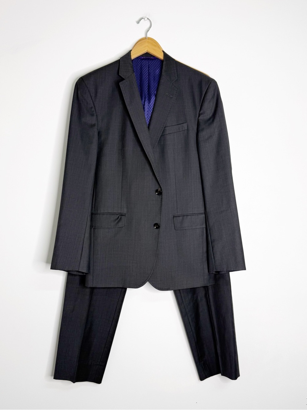 Ted Baker London Endurance Jay CT Men’s Wool 2 Piece Suit 42R 35R Charcoal